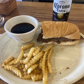 The Horseshoe - My Half eaten French dip. Enough for two meals! - Breakfast & Brunch Near Me - Benson, Arizona The Horseshoe - My Half eaten French dip. Enough for two meals! - Breakfast & Brunch Near Me - Benson, Arizona