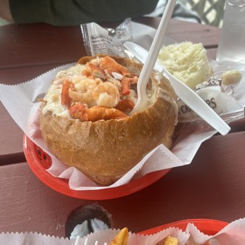 Gilbert's Chowder House - Seafood chowder in bread bowl - Seafood Near Me - Portland, Maine