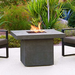Faux-Concrete Fire Pit - available at Patioworld