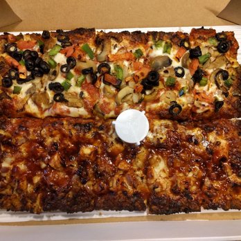 Jet's Pizza - Half BBQ chicken Half Veggie - Pizza Near Me - Sterling Heights, Michigan Jet's Pizza - Half BBQ chicken Half Veggie - Pizza Near Me - Sterling Heights, Michigan