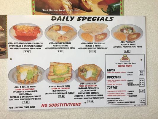 Menu photo 4 Roberto's Taco Shop Las Vegas, NV