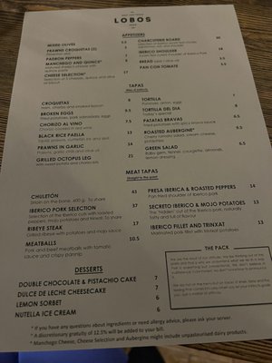 Menu photo 2 Lobos London, XGL