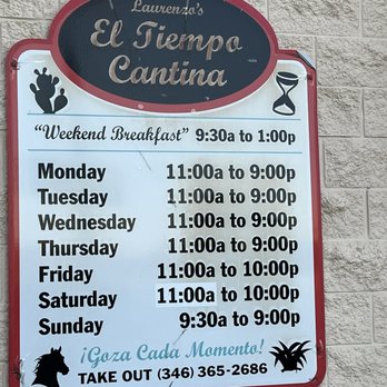 El Tiempo Cantina - Katy - Hours of operation - Mexican Near Me - Katy, Texas El Tiempo Cantina - Katy - Hours of operation - Mexican Near Me - Katy, Texas