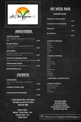 Menu photo 8 La Chia Vegana Lake Worth Beach , FL