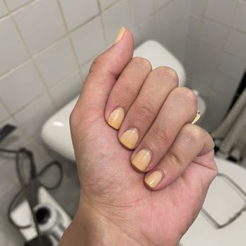 Planet Nails & Spa - Regular Manicure: single coat of color, ballet pink fading to ombré orange 5 days later - Nail Salons Near Me - West Hollywood, California Planet Nails & Spa - Regular Manicure: single coat of color, ballet pink fading to ombré orange 5 days later - Nail Salons Near Me - West Hollywood, California