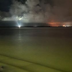 #Artemis I on the left; the Vehicle Assembly Building on the right - early AM on 08/29/2022