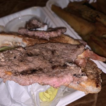 Golden Ox - Uncooked meat I paid for and it took A while to get one burger uncooked smh - Burgers Near Me - Fullerton, California