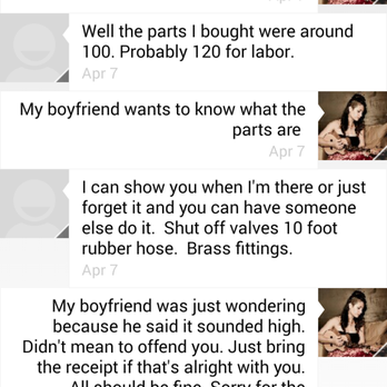Polansky Plumbing - This was our poor conversation with Cody. It's unfortunate he took a legitimate request so personal. - Plumbing Near Me Polansky Plumbing - This was our poor conversation with Cody. It's unfortunate he took a legitimate request so personal. - Plumbing Near Me