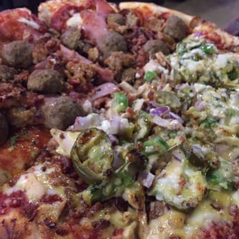 First Class Pizza - Medium- half Spicy Southwestern half Porker - Pizza Near Me - Fountain Valley, California