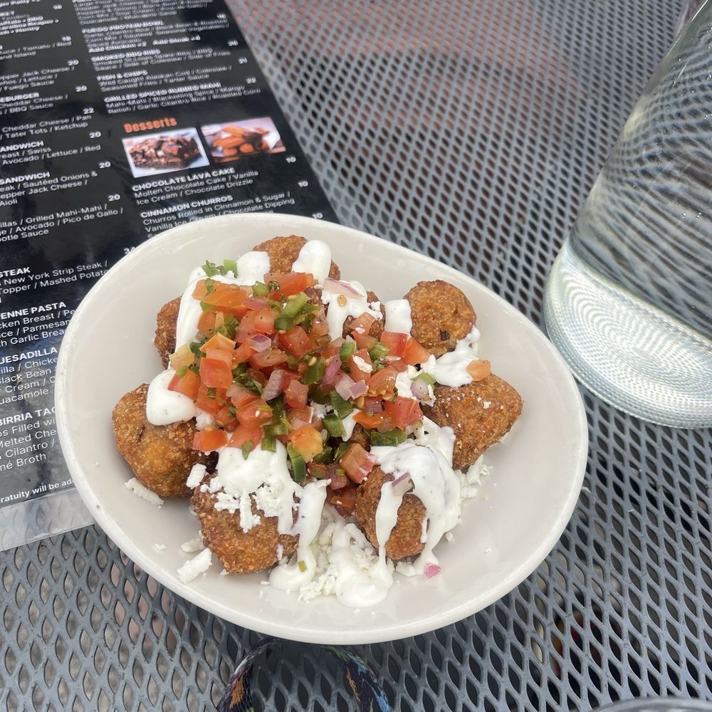 Fuego Bar & Grill - Elote cheese bites - New American Near Me - Tarzana, California Fuego Bar & Grill - Elote cheese bites - New American Near Me - Tarzana, California