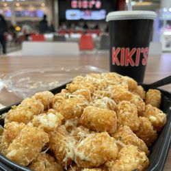 Kiki’s Chicken Place Fairfield - Garlic Tots. Tasty and large portioned!
