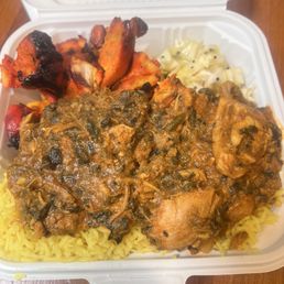 Chicken vindaloo and lemon/honey chicken. SOLit Food!