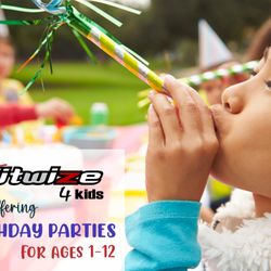 Fitwize 4 Kids - Mini Gym & Tumble parties for ages 1-12 offer unique, fun-filled activities you won't find anywhere else. Come party with us!
