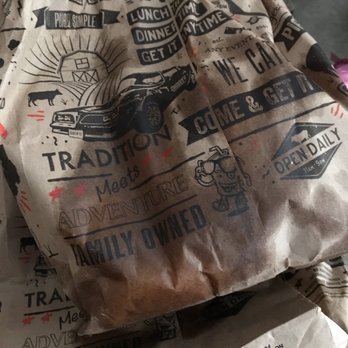 Dickey's Barbecue Pit - Grease soaked bag from rolls - Barbeque Near Me - Wylie, Texas