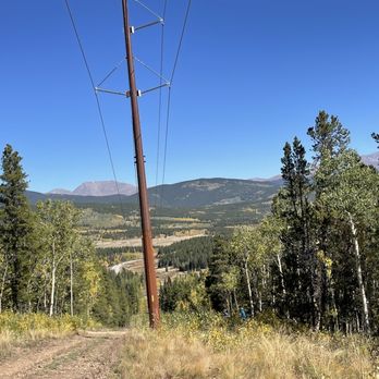 Kenosha Pass - View from a clearing in one of the high elevation areas on the trail overlooking highway 285 - Parks Near Me - Park, Colorado Kenosha Pass - View from a clearing in one of the high elevation areas on the trail overlooking highway 285 - Parks Near Me - Park, Colorado