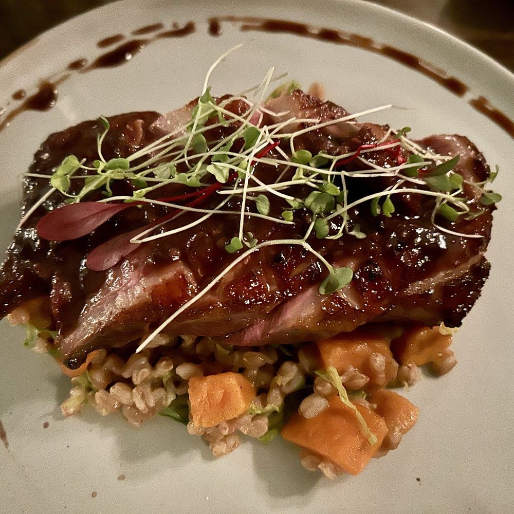 The Bird & Bottle Inn - Duck Breast over Farro and sweet potatoes - Venues & Event Spaces Near Me - Garrison, New York