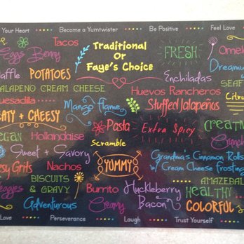 Faye's Cafe - Front of Menu - Cafes Near Me - Livingston, Montana