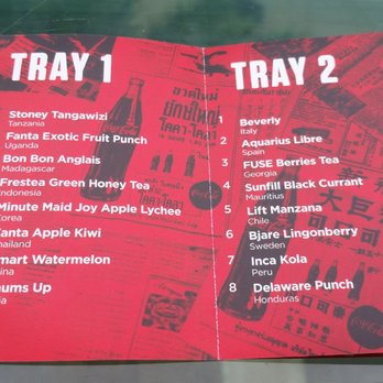 Coca Cola Store - List of 16 flavors - Fashion Near Me - Orlando, Florida