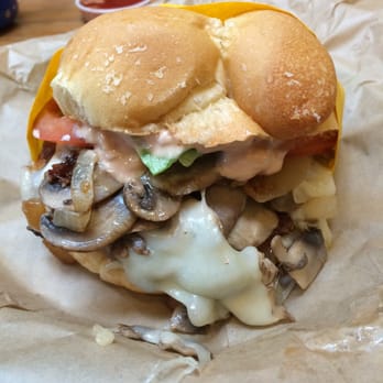Fiamma Burger - Mushroom Swiss burger - Burgers Near Me - Bellingham, Washington