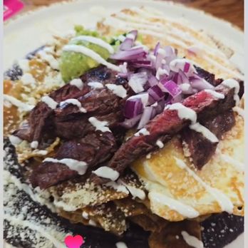 Madres Brunch - Green Chilaquiles $17 + $7 extra for steak - Breakfast & Brunch Near Me - Whittier, California