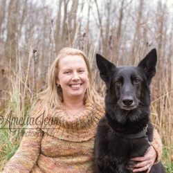 Camp Critter Country - The Owner Michelle & Aspen the Greeter at Camp