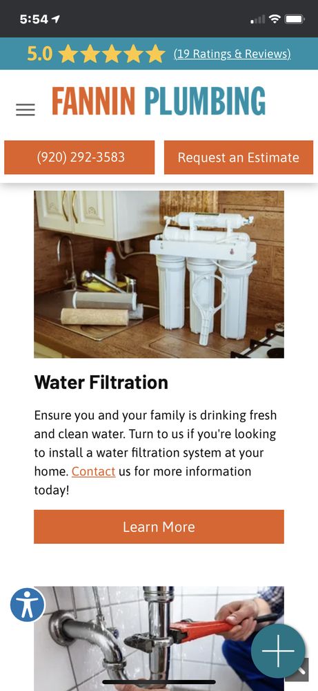 Slide of Fannin Plumbing