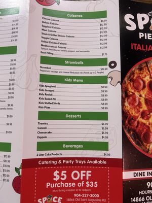 Menu photo 4 Space Pie House  Jacksonville, FL