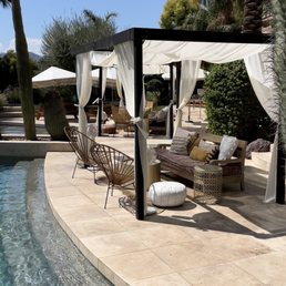 Cabana with drapes Cabana with drapes