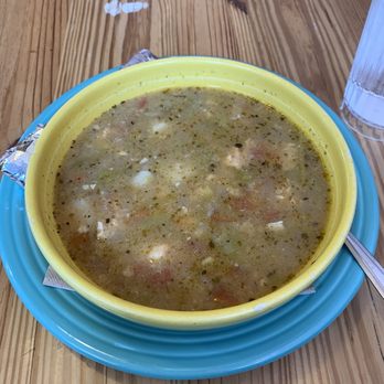Dos Coyotes - Green chile stew with chunks of potatoes and chicken with just the right hint of spice, comes with flour tortillas - Tex-Mex Near Me - Sacramento, California Dos Coyotes - Green chile stew with chunks of potatoes and chicken with just the right hint of spice, comes with flour tortillas - Tex-Mex Near Me - Sacramento, California