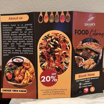 Shah's Food - Take out and catering menu - Afghan Near Me - Buffalo, New York