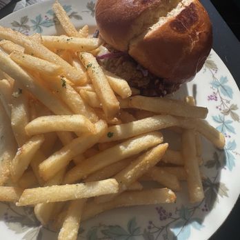 Provisions - Fried chicken sandwich with truffle fries - Coffee & Tea Near Me - Vallejo, California