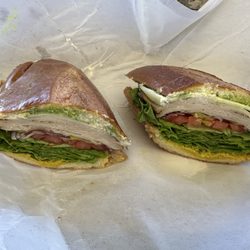 Turkey and Provolone on French Roll, with everything (5 stars)