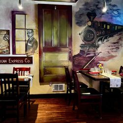 The Depot Restaurant - Nostalgic charm of train murals and decor