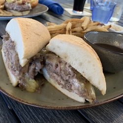 Bushel and a Peck Kitchen & Bar - Rib eye dip sandwich