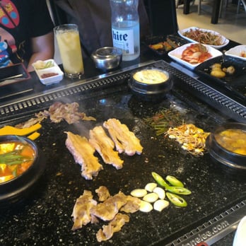Hwa-ro Big Stone Grill - Hwa-ro Big Stone Grill - the FULL lunch before us. It was GLORIOUS! - Korean Near Me - Metro Manila, NCR