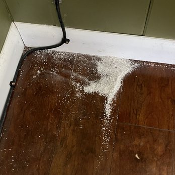 Blue Ridge - This was the mess the tech left without even telling me. He just pushed our cats tower back over it. - Telecommunications Near Me - Stroudsburg, Pennsylvania