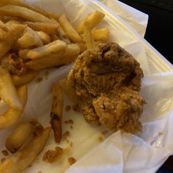 Shark's Fish & Chicken - This Is What They Consider For A Thigh & Got The Nerve To Charge Additional For All Thighs .. & Their Dry