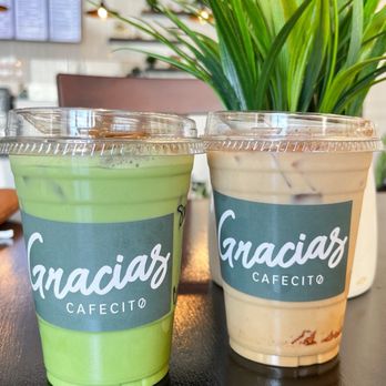 Gracias Cafecito - matcha latte and banana oat milk latte - Breakfast & Brunch Near Me - Paramount, California Gracias Cafecito - matcha latte and banana oat milk latte - Breakfast & Brunch Near Me - Paramount, California