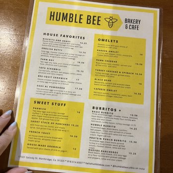 Humble Bee - Menu - Breakfast & Brunch Near Me - Northridge, California Humble Bee - Menu - Breakfast & Brunch Near Me - Northridge, California