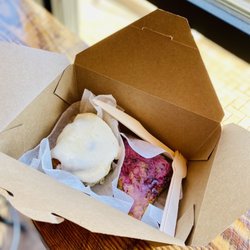 Mural City Coffee Company - Cinnamon roll, and blackberry scone
