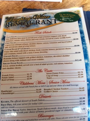 Menu photo 7 Laughing Water Restaurant Crazy Horse, SD Menu photo 7 Laughing Water Restaurant Crazy Horse, SD