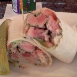 Ships Cafe Restaurant and Crab House - Ahi tuna wrap is stuffed with tuna!