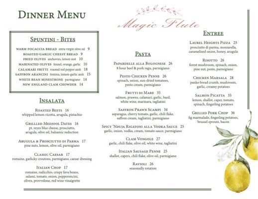 Menu photo 3 Magic Flute Ristorante San Francisco, CA