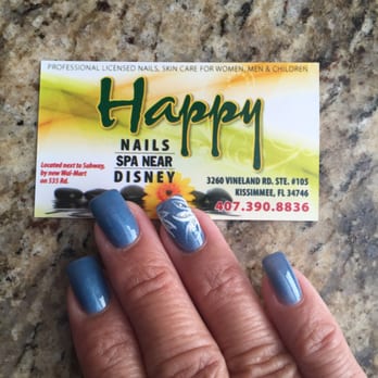 Happy Nails & Spa - My gel nails Gel II with designs just love them - Nail Salons Near Me - Kissimmee, Florida Happy Nails & Spa - My gel nails Gel II with designs just love them - Nail Salons Near Me - Kissimmee, Florida