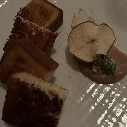 The pate was very good and interesting. For me, the brioche was too heavy and sweet.