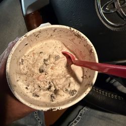 Bidinger's Ice Cream - Oreo Reese's pieces flury