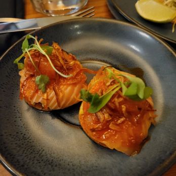 Crave Fishbar - salmon tostado - Seafood Near Me - New York, New York Crave Fishbar - salmon tostado - Seafood Near Me - New York, New York