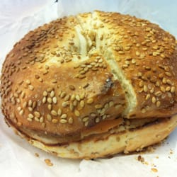 Bethesda Deli At Bethesda Place - Lox & cream cheese on sesame bagel.