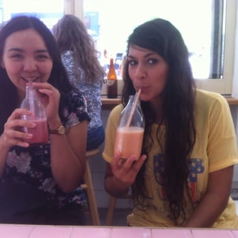 Milk - Lauren slurping the Lauren - Coffee & Tea Near Me - London, XGL