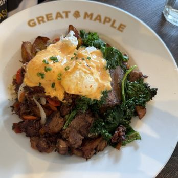 Great Maple San Diego - House Smoked Brisket Hash - Breakfast & Brunch Near Me - San Diego, California